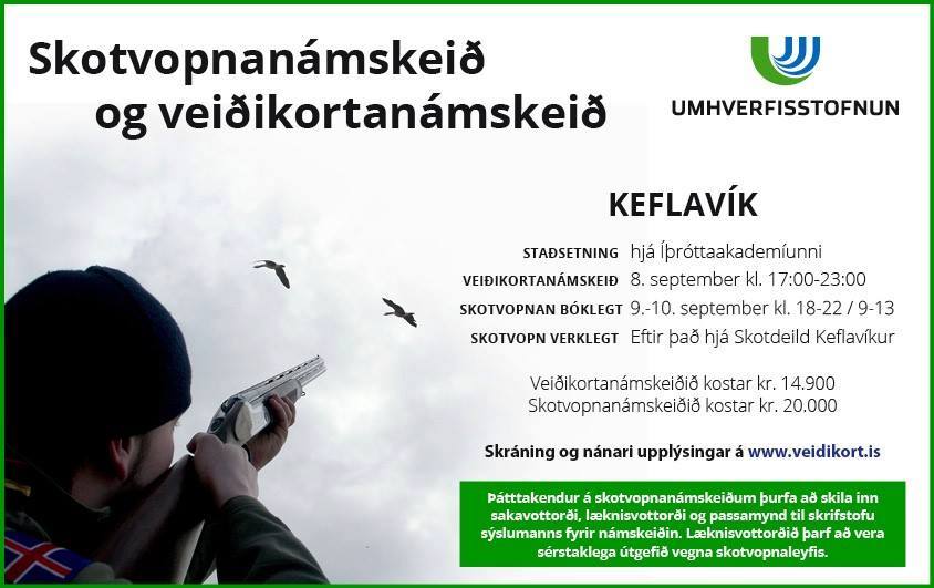 Mót 22. cal í fyrramálið og skotprófið Verklega eftir hádegi.